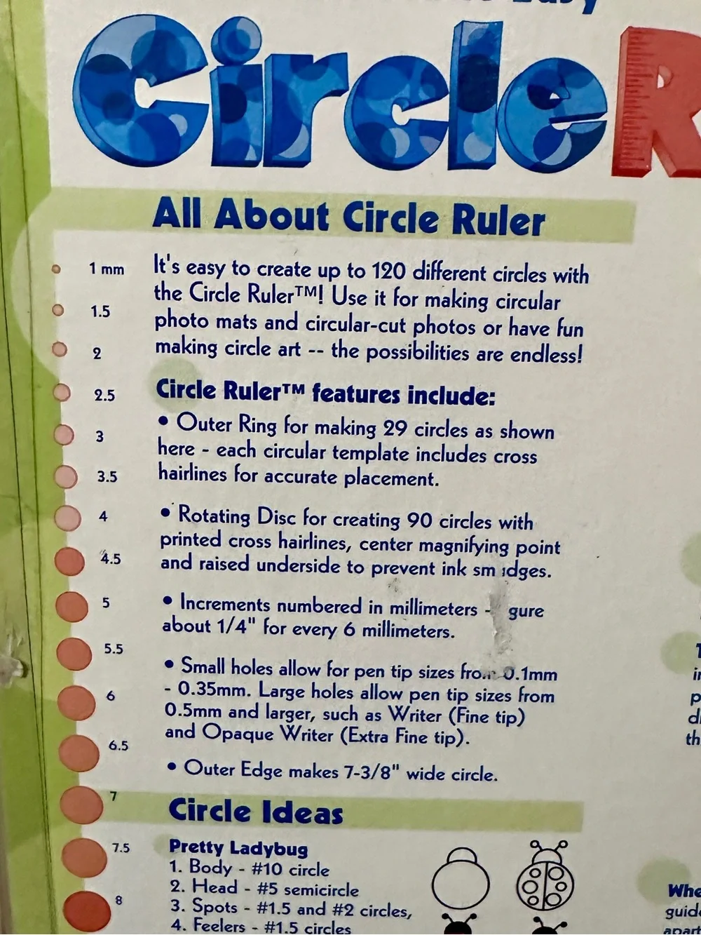 EK Success ORBIS CIRCLE RULER Creates over 120 Different Circles NOS